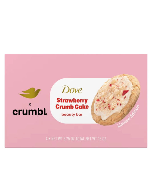 Dove x Crumbl Strawberry Crumb Cake Beauty Bar - Single bar of soap